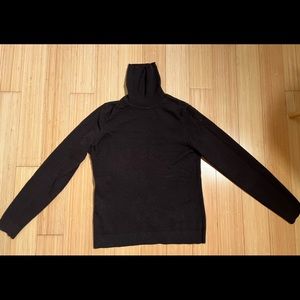 Anne Taylor Cashmere Ribbed Turtleneck - Warm Chocolate